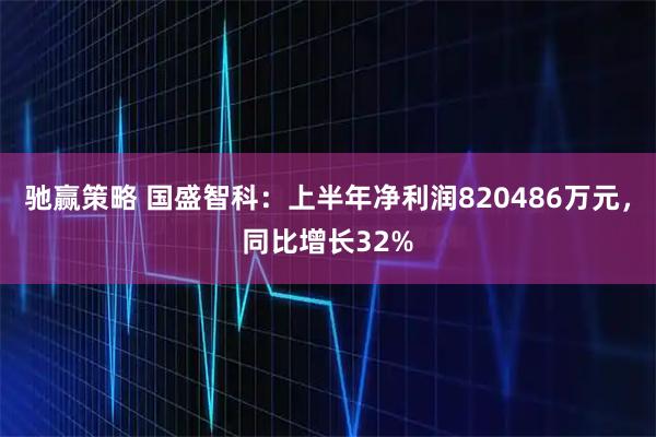 驰赢策略 国盛智科：上半年净利润820486万元，同比增长32%