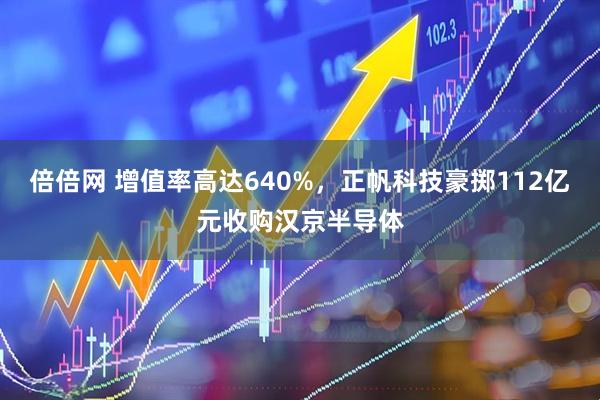 倍倍网 增值率高达640%，正帆科技豪掷112亿元收购汉京半导体