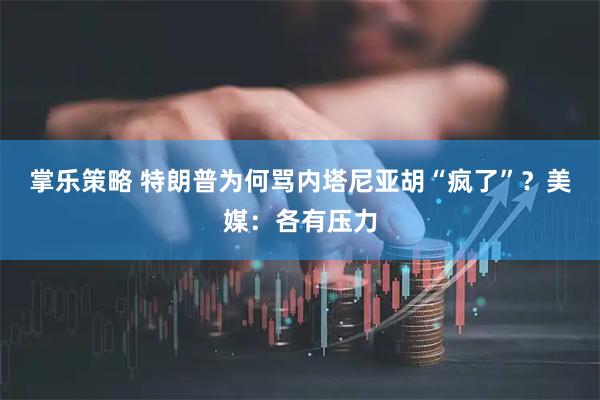 掌乐策略 特朗普为何骂内塔尼亚胡“疯了”？美媒：各有压力